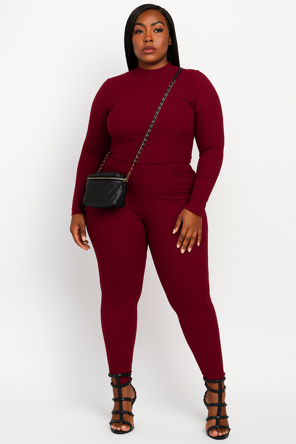 Wine Down Ribbed Set - House of Hues