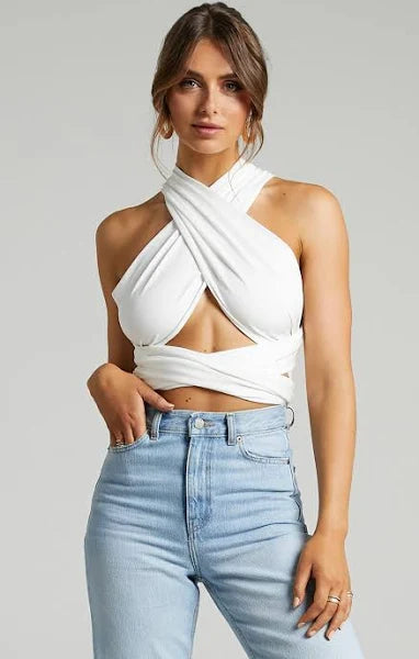 Wrap Me Right Convertible Halter – White - House of Hues