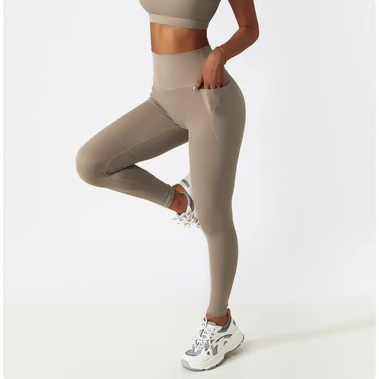 Gabriella Sculpt Pocket Leggings – Oat - House of Hues