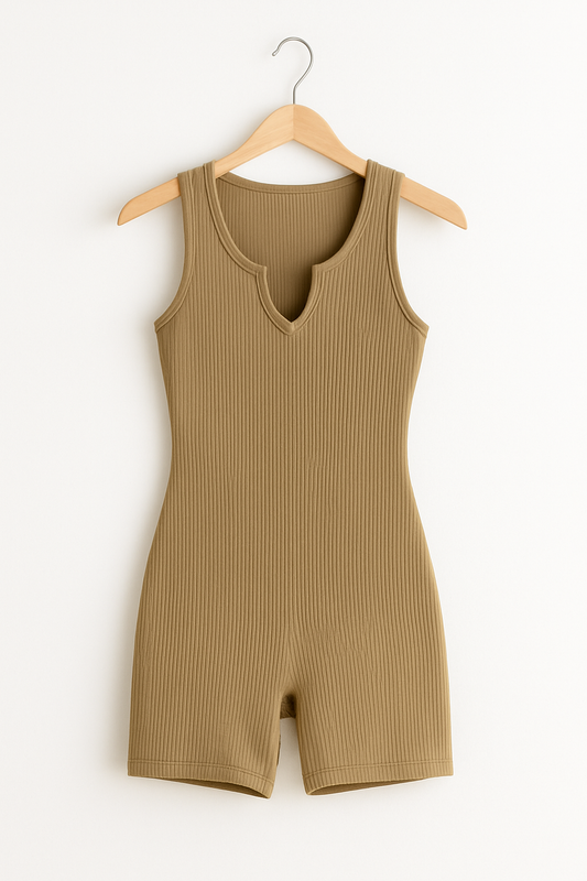 Ribbed Essentials Romper - House of Hues