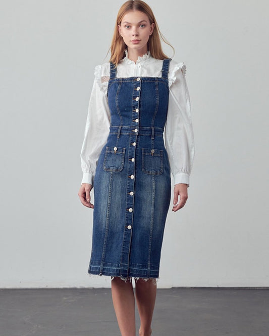 The Delaney Denim Midi - House of Hues