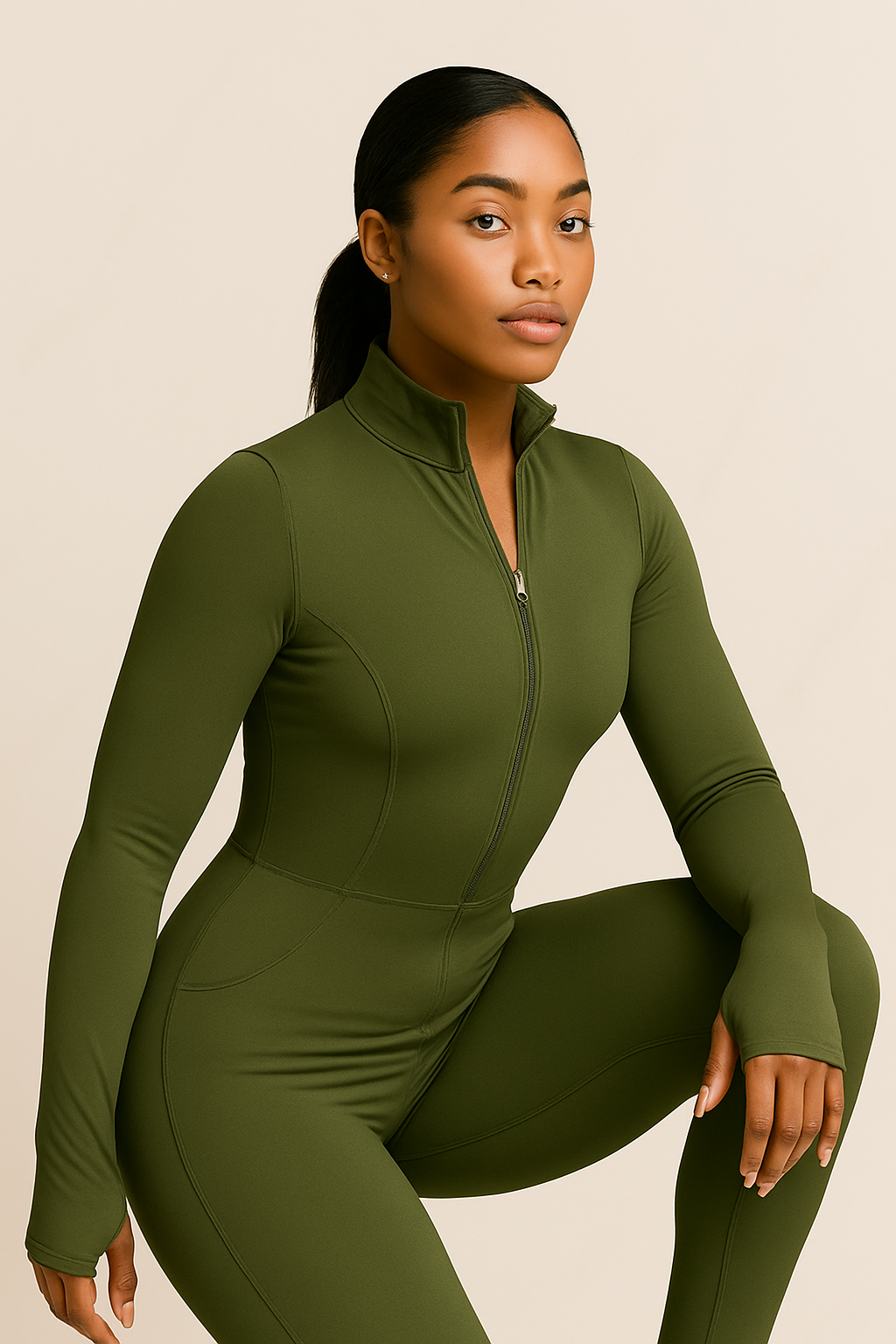 Peak Performance Jumpsuit – Olive Green - House of Hues