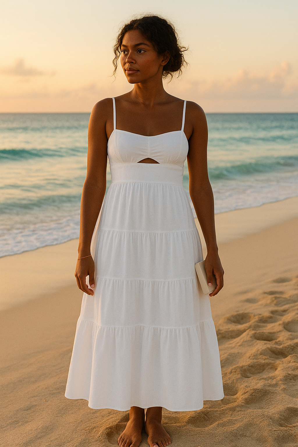 Seabreeze Cutout Tiered Maxi Dress - House of Hues